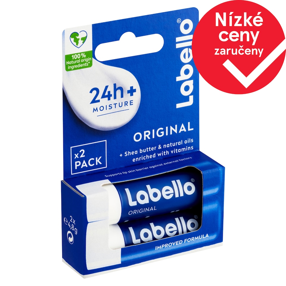 Labello Original Caring Lip Balm 2 x 4.8g