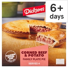 Dicksons Corned Beef and Potato Family Plate Pie 730g