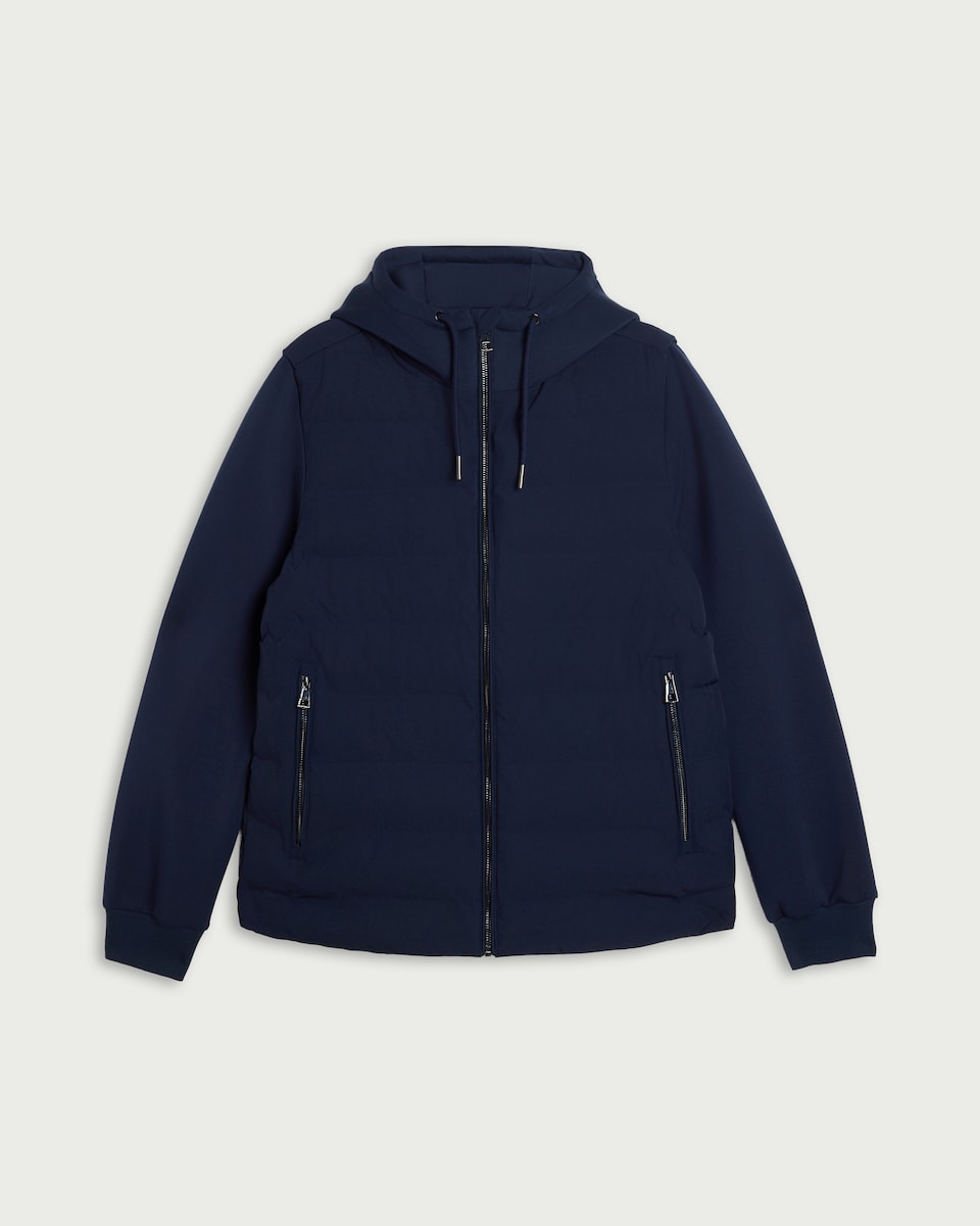 image 1 of F&F Zip Up Hooded Jacket in Navy