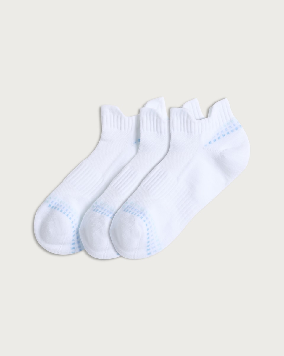 F&F Active 3-Pack Trainer Socks in White
