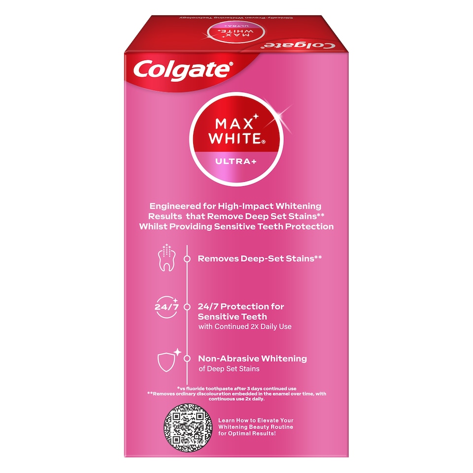 image 1 of Colgate Max White Ultra+ Sensitive Whitening Toothpaste 75ml