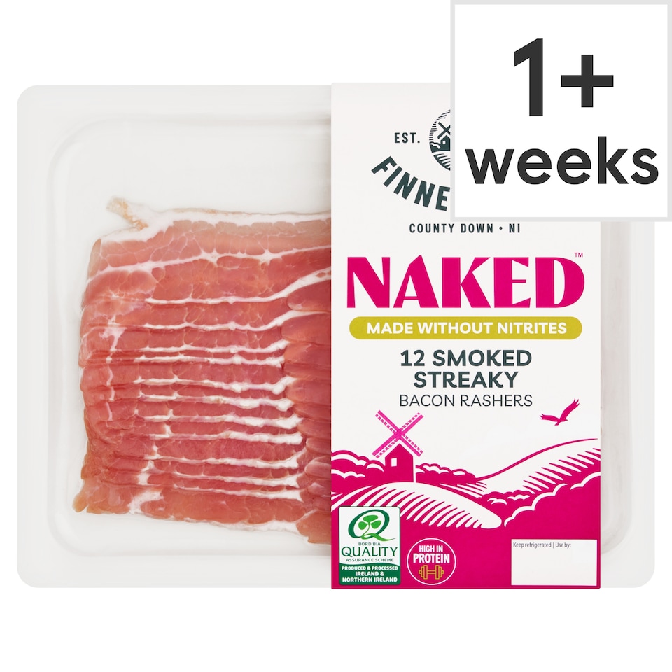 Finne Brogue Smoked 12 Naked Streaky Bacon 200G