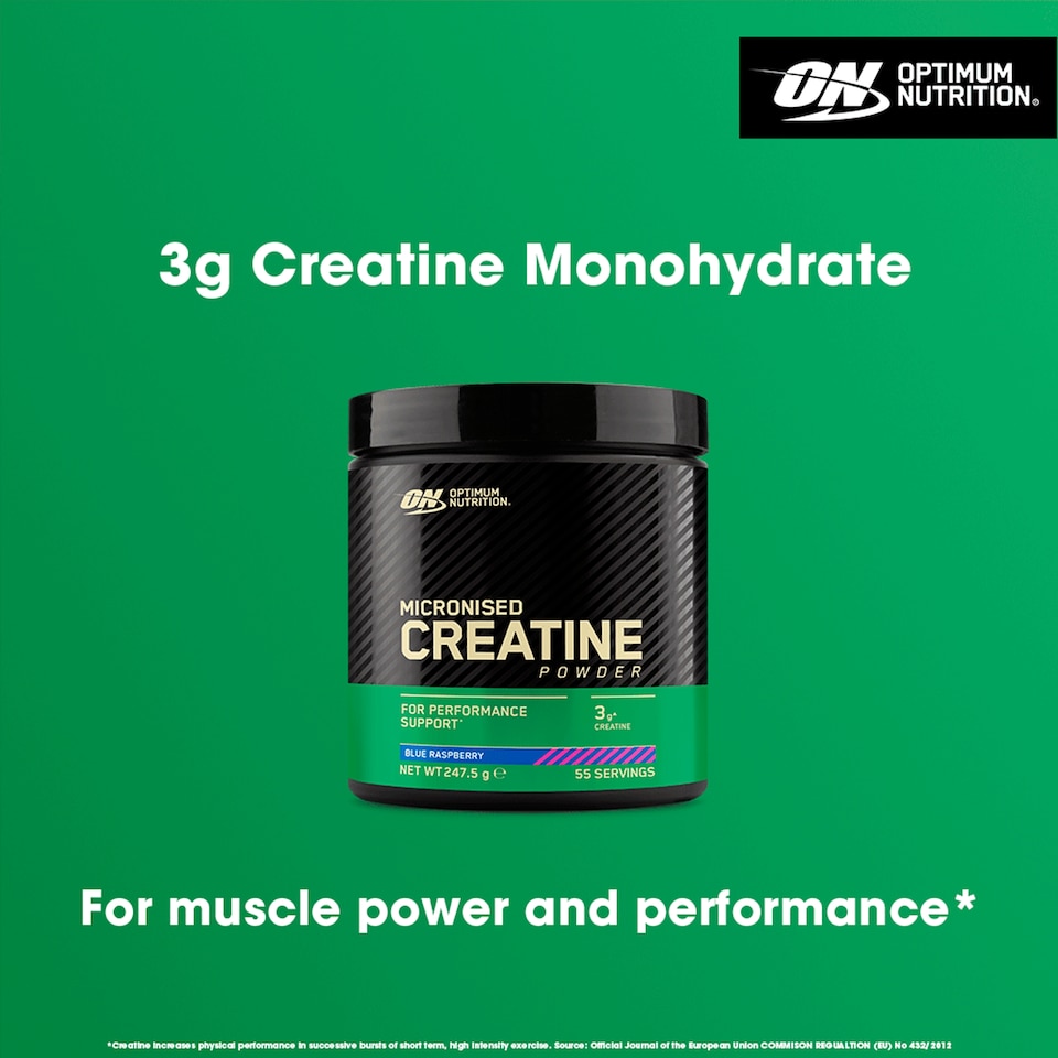 image 1 of Optimum Nutrition Flavoured Creatine Powder Blue Raspberry 247.5g