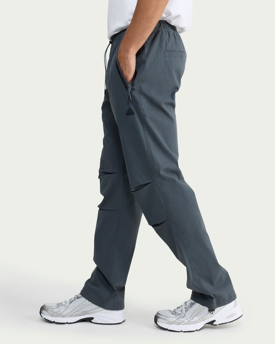 image 1 of 9 Peaks Drawstring Trousers with Zip Pockets in Grey