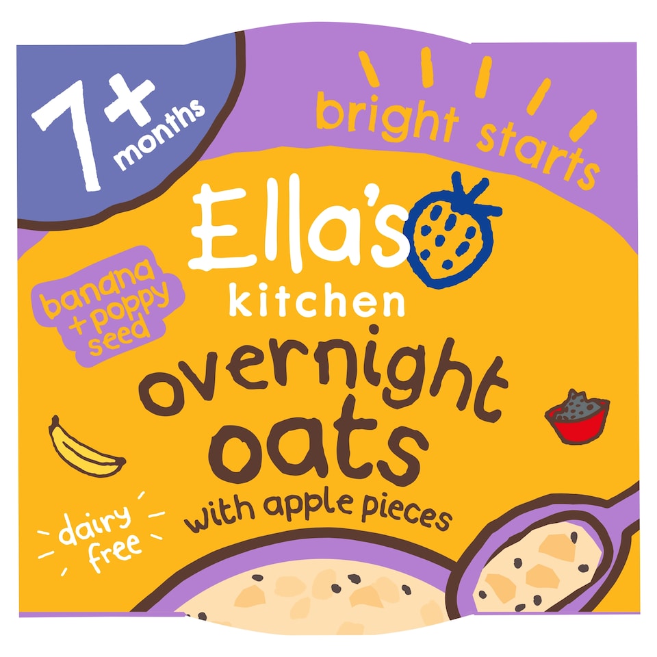 Ella's Kitchen Organic Oats Banana Poppy Seeds 130G