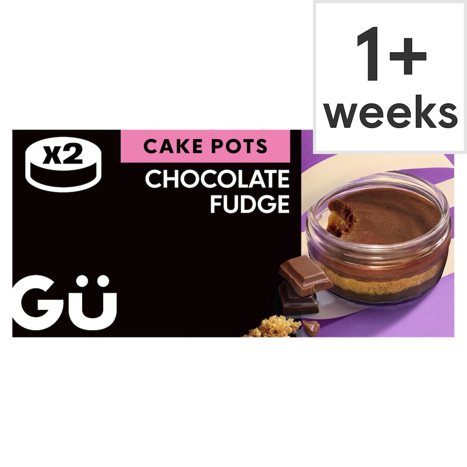 image 1 of Gü Chocolate Fudge Cake Pots Dessert 2x 68g