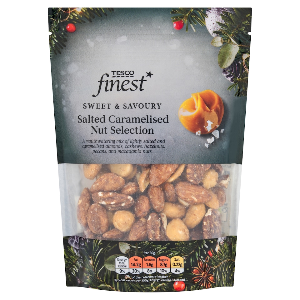 Tesco Finest Salted Caramelised Nut Selection 225G