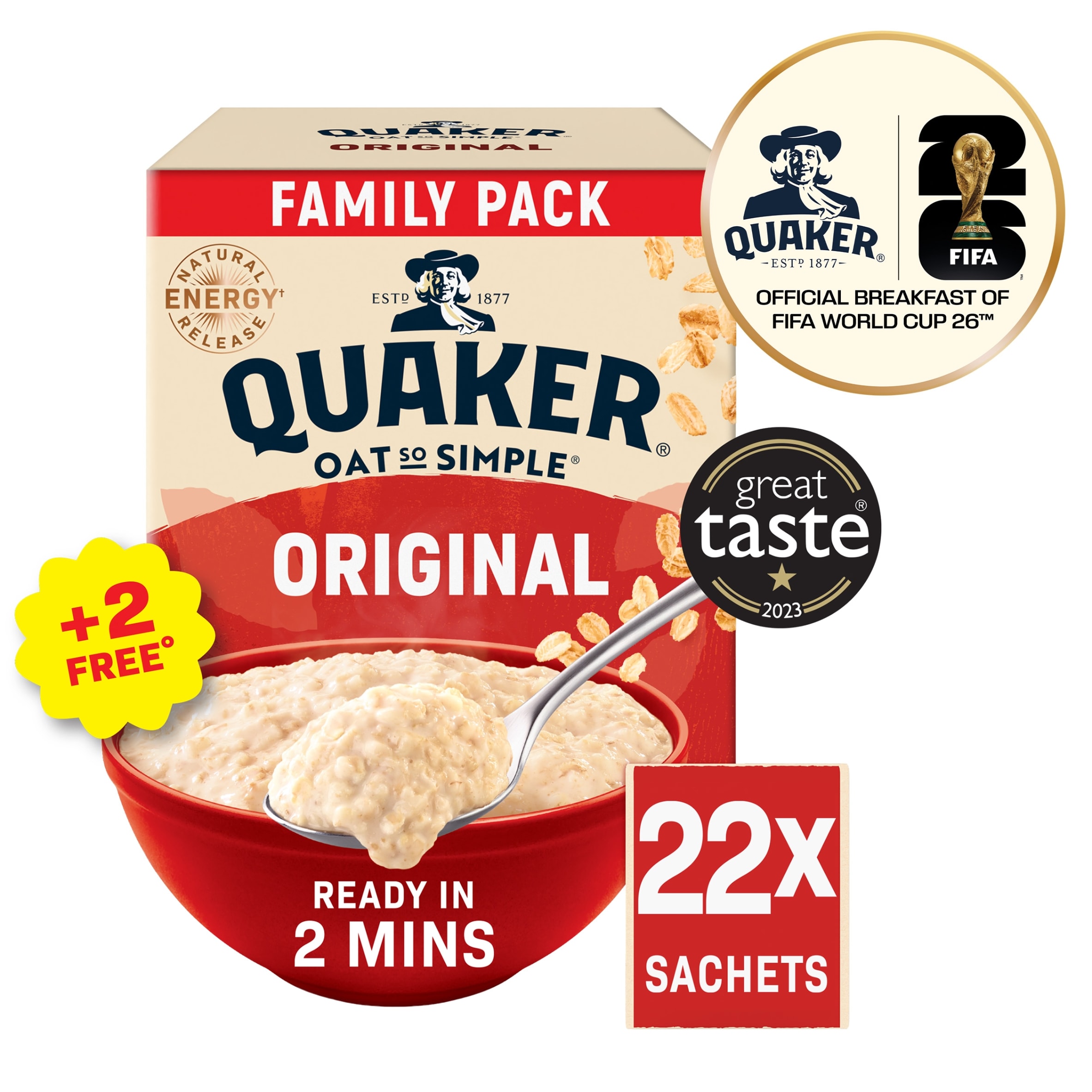 Quaker Oat So Simple Original Big Pack Porridge Sachets 22x27g