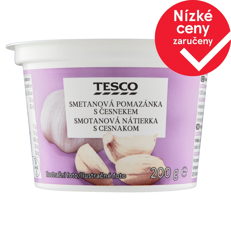 Tesco Smetanová pomazánka s česnekem 200g
