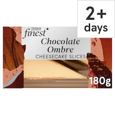 Tesco Finest 2 Triple Chocolate Ombre Cheesecake Slices 180g