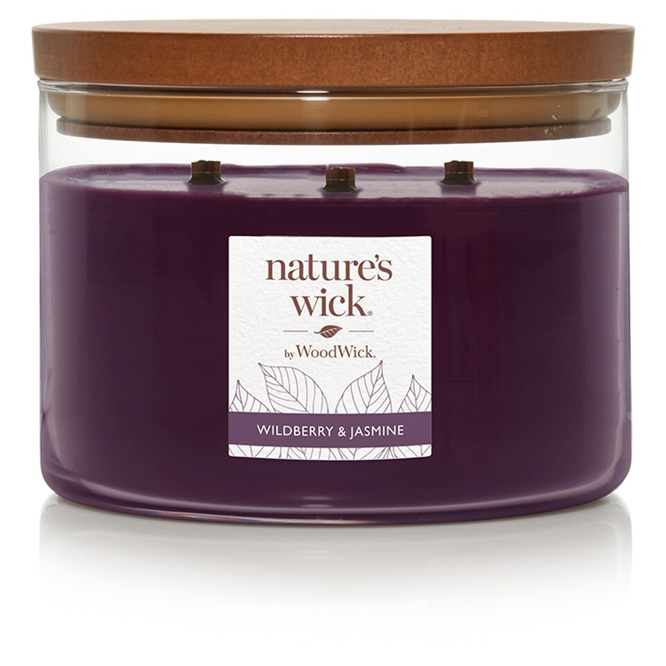 Natures Wick Large Candle Wildberry & Jasmine