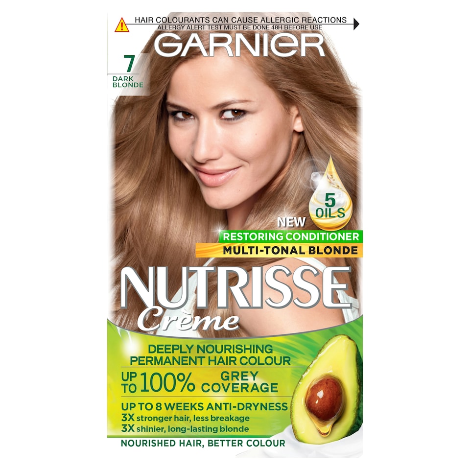 image 1 of Garnier Nutrisse Creme Permanent Hair Colour - 7 Dark Blonde