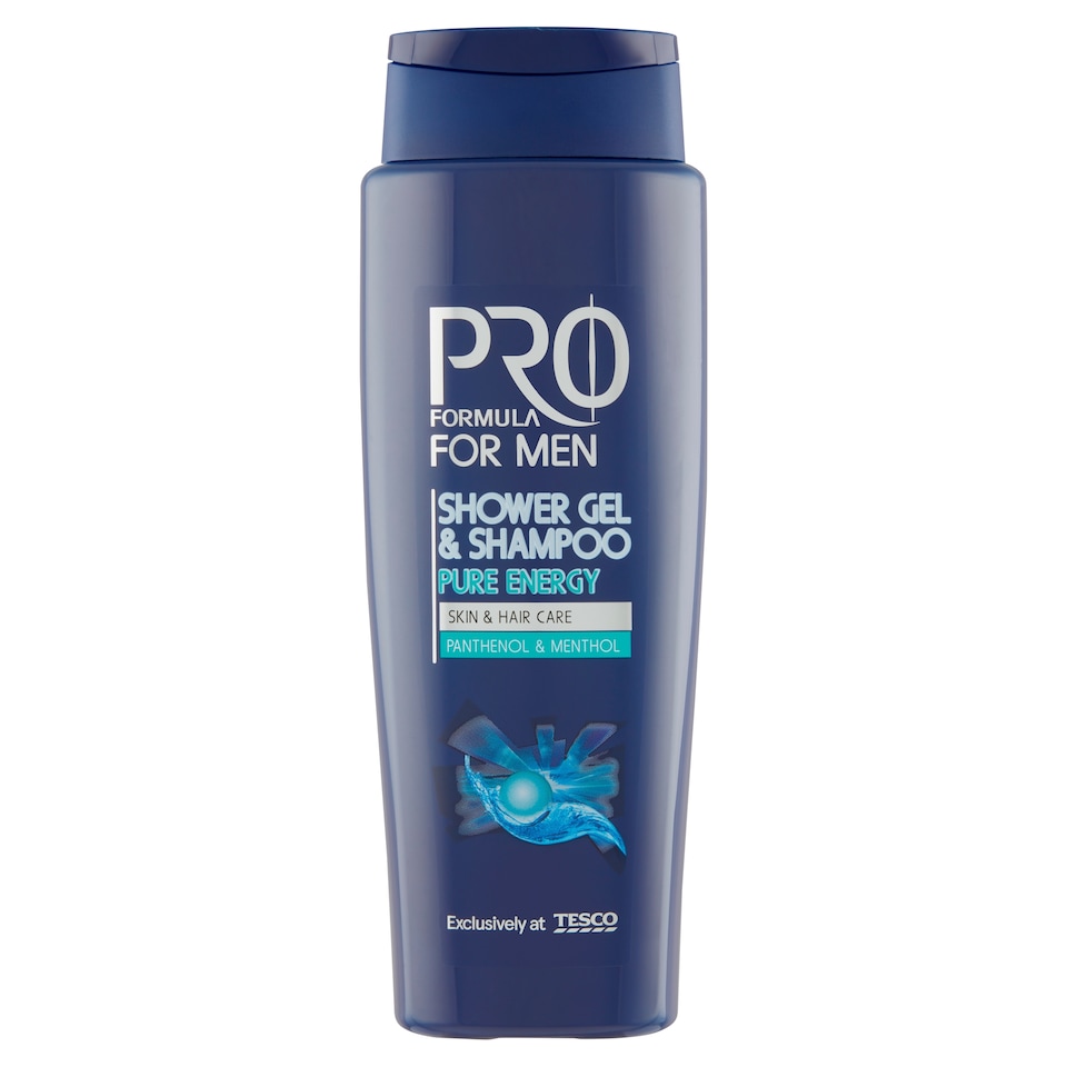 Tesco Pro Formula For Men Pure Energy tusfürdő & sampon 400 ml