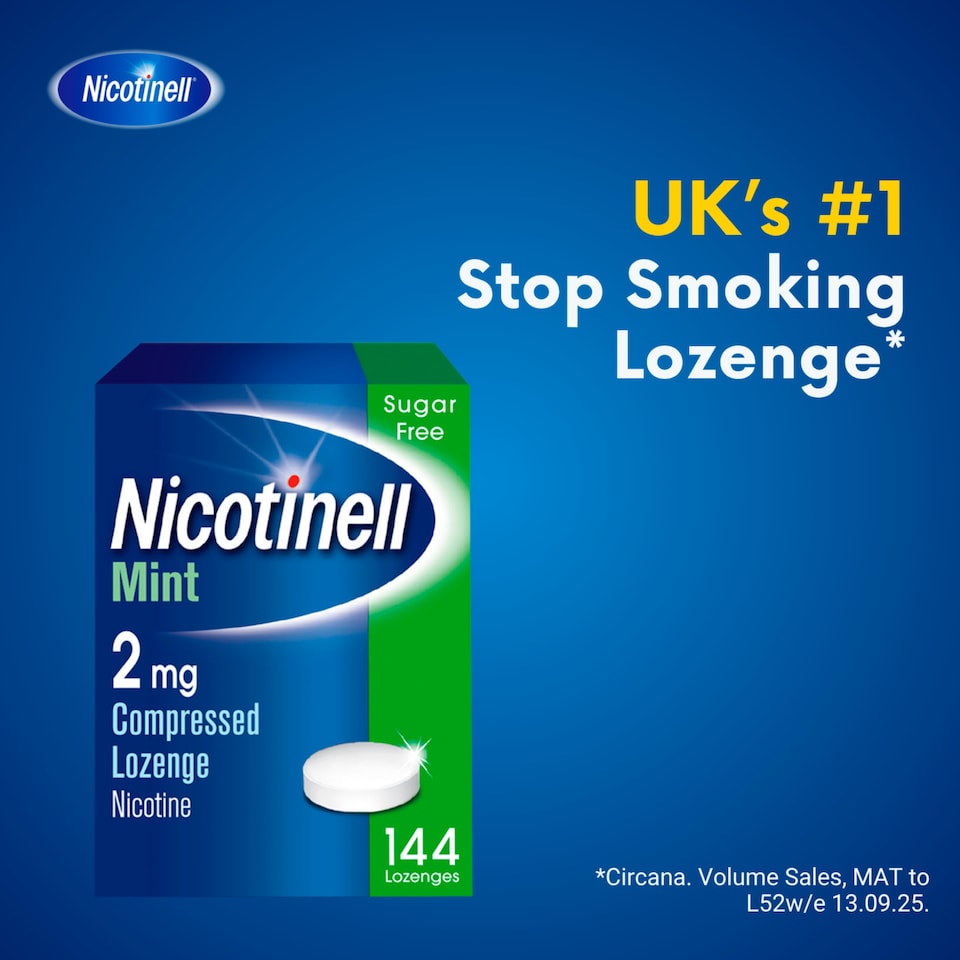 image 1 of Nicotinell Stop Smoking Aid 2mg Compressed Nicotine Lozenges - Mint 144s