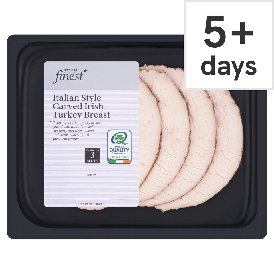 Tesco Finest Italian Style Carved Irish Turkey Breast 130g