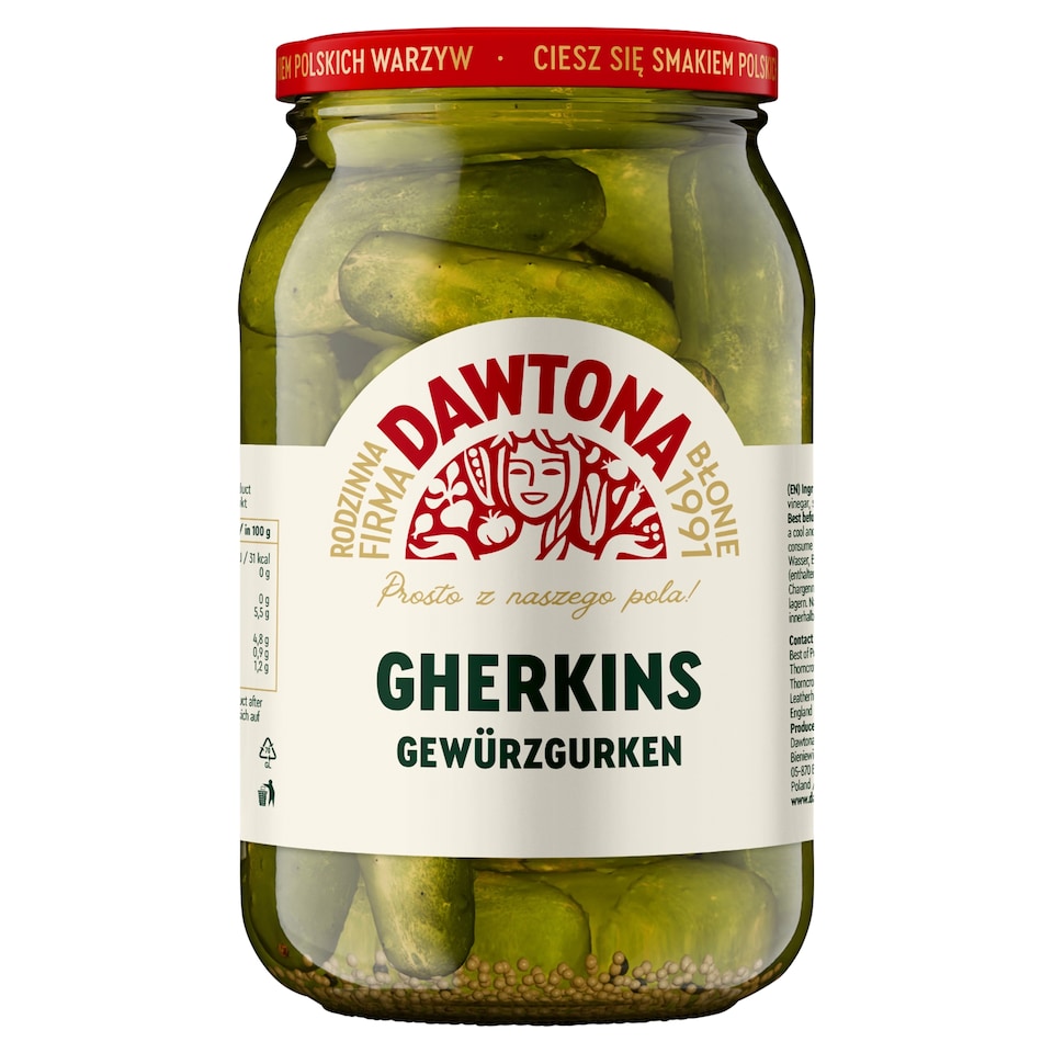 Dawtona Pickled Gherkins 900G