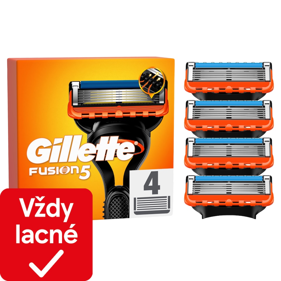 obrázok 1 z Gillette Fusion5 Náhradné Holiace Hlavice pre Mužov s 5 Čepieľok, Zarovnávajúca Čepieľka