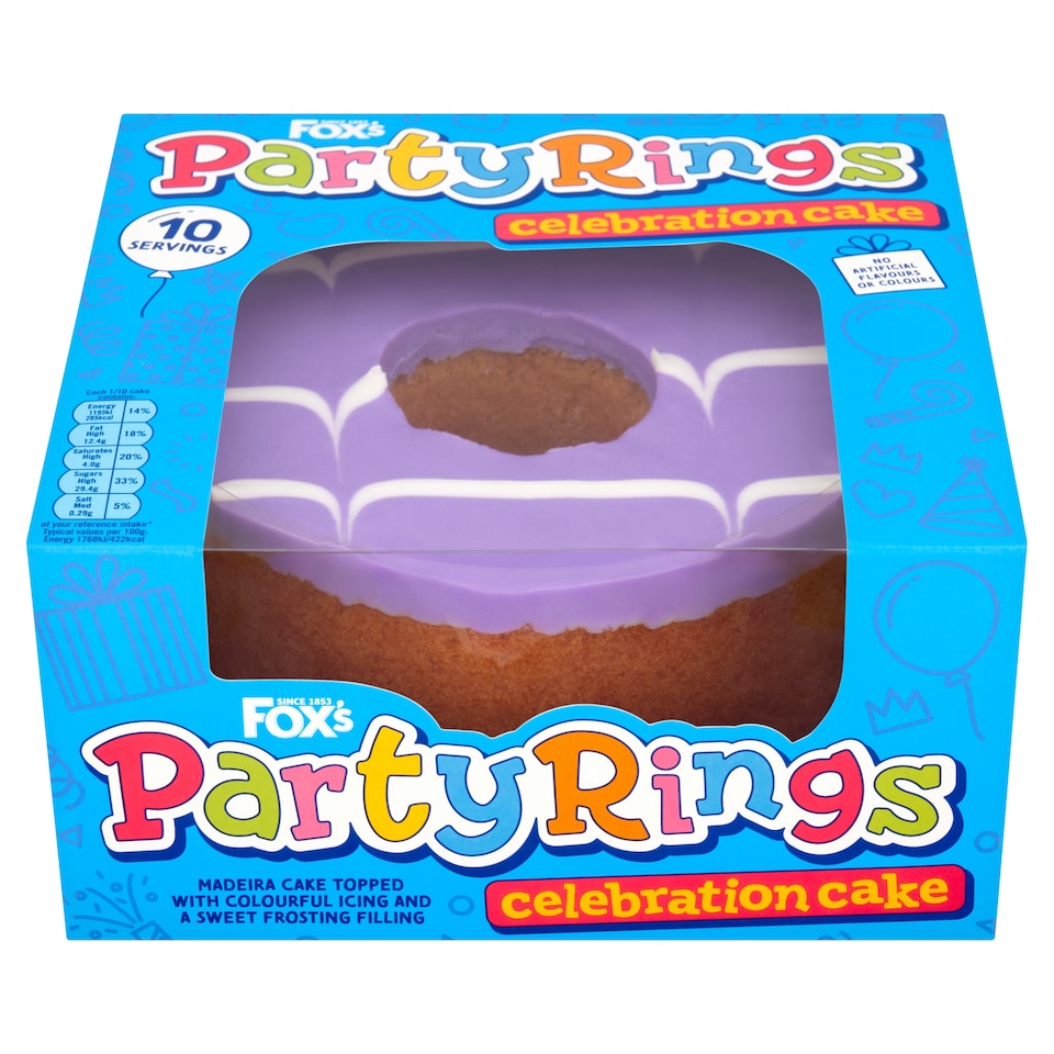 Fox's Party Rings Celebration Cake