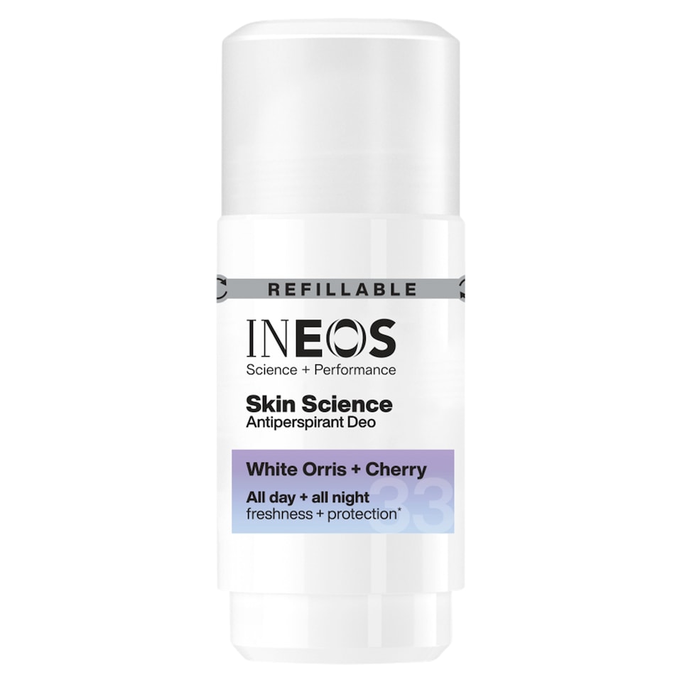 image 1 of INEOS Skin Science White Orris + Cherry Antiperspirant Deodorant Roll On 50ml