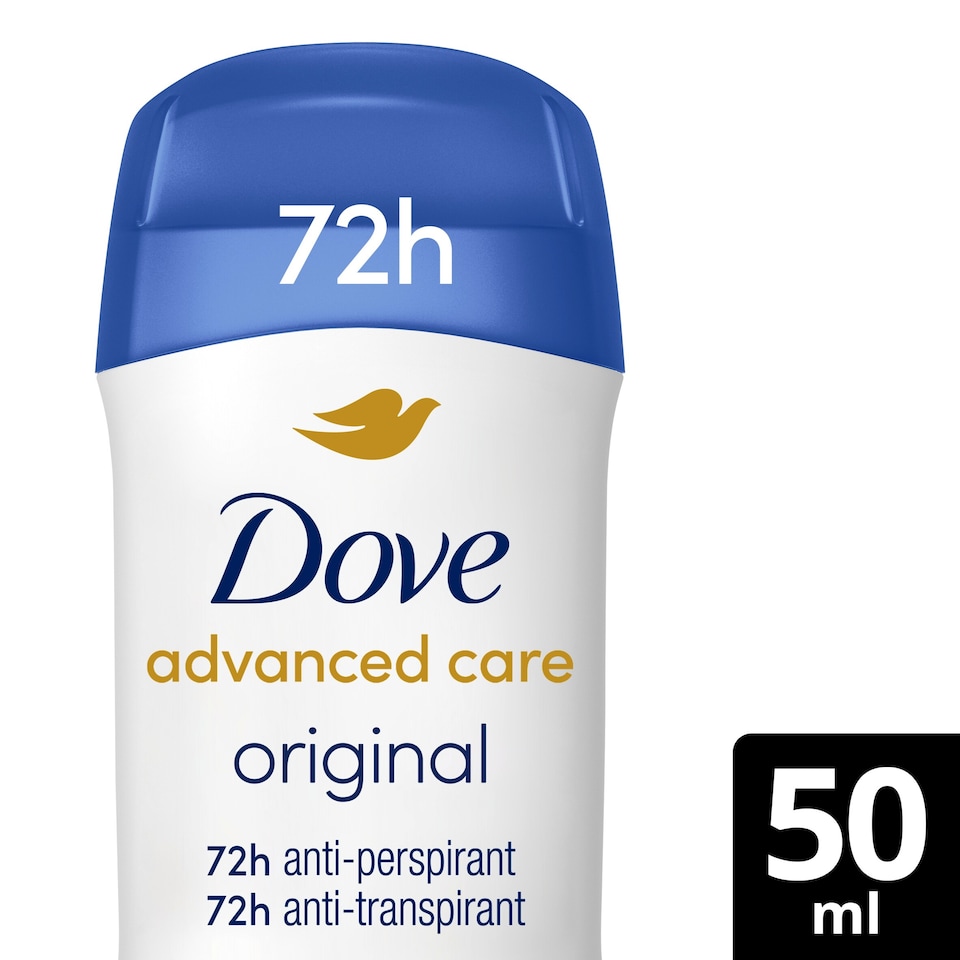 image 1 of Dove Women Advanced Antiperspirant Deodorant Stick Original 50ml
