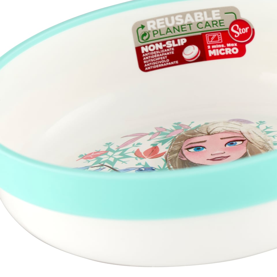 image 1 of Stor Non Slip Bicolor Premium Frozen Snowy Tale Bowl