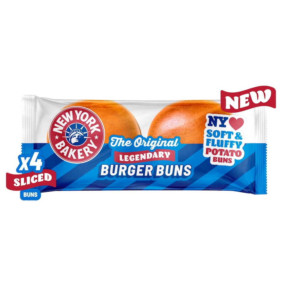 image 1 of New York Bakery The Original 4 Legendary Burger Potato Buns  