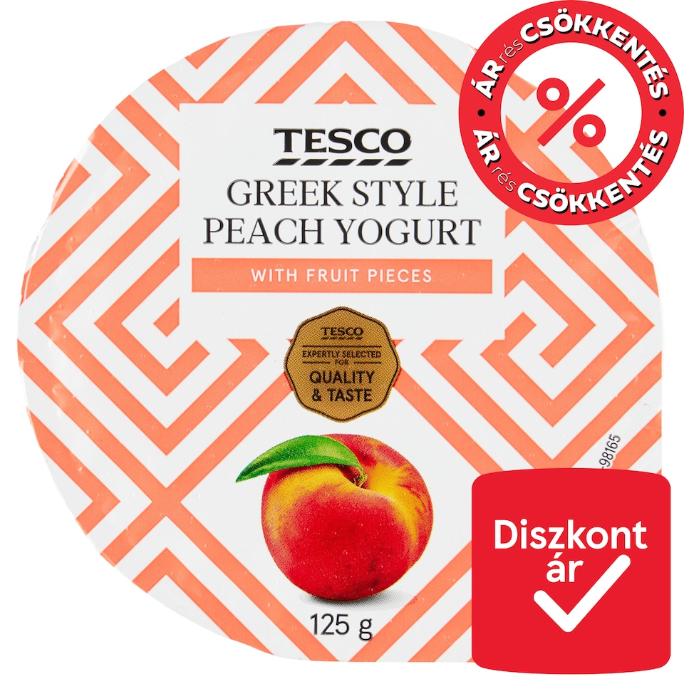 Tesco Greek Style Peach Yogurt 125 g