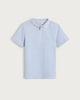 image 4 of F&F Boys Cotton Rich Textured Striped Polo Shirt in Blue