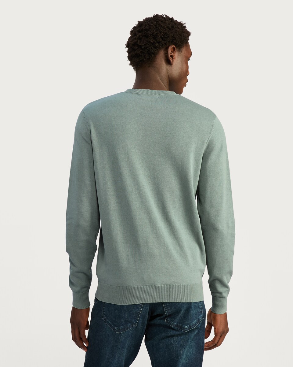 image 1 of F&F Pure Cotton Fine Knit Jumper in Mint