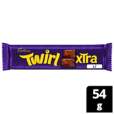 Cadbury Twirl Xtra Chocolate Duo Bars 54G