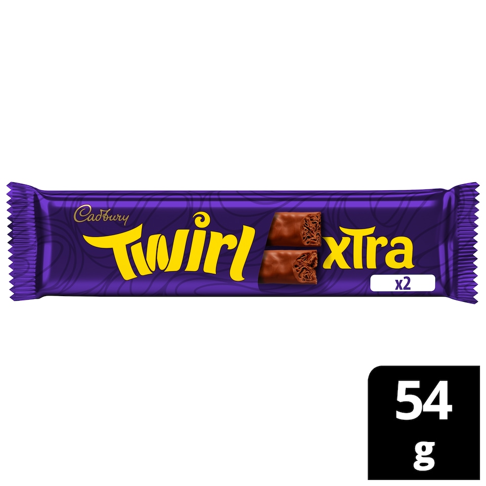 image 1 of Cadbury Twirl Xtra Chocolate Duo Bars 54G