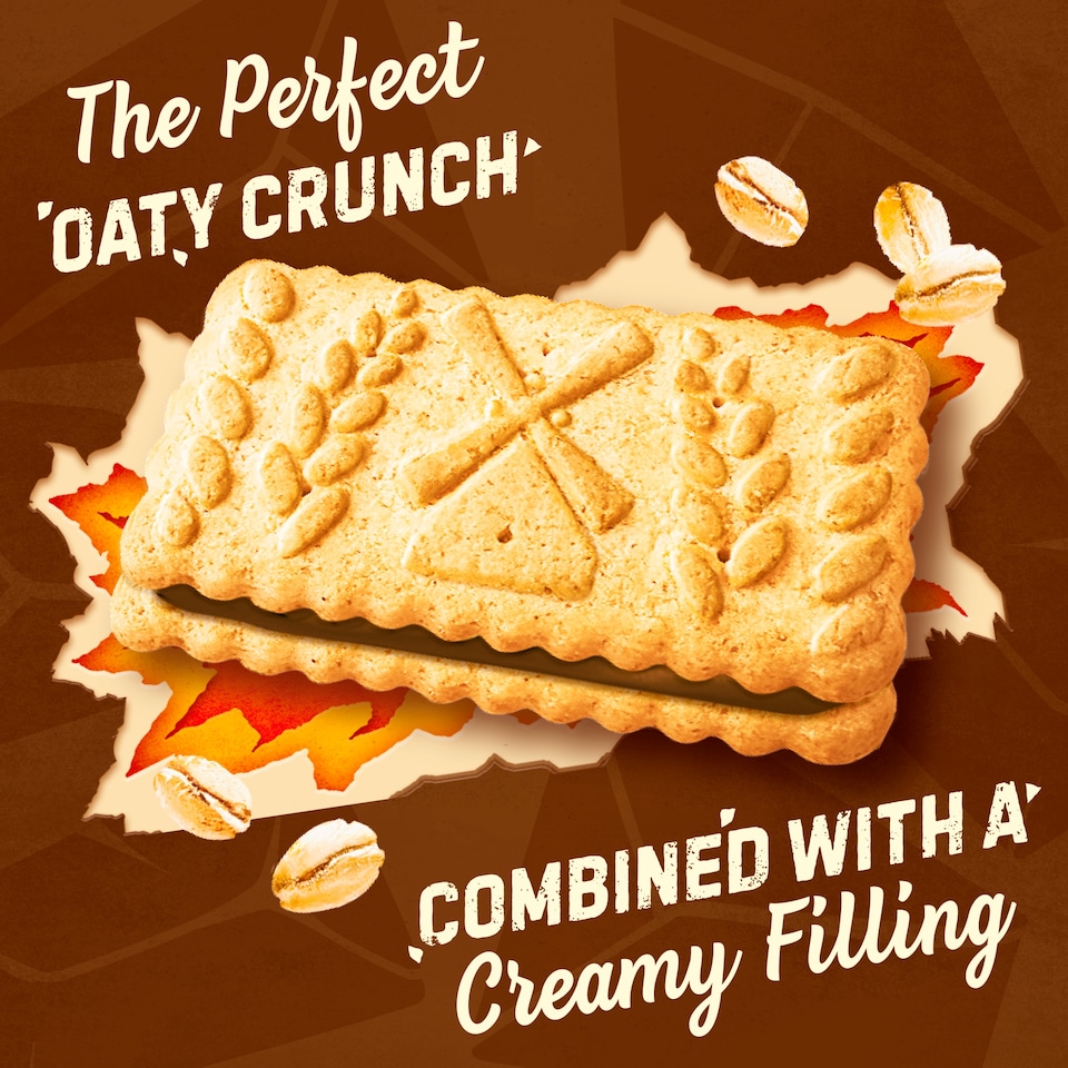 image 1 of McVitie's Hobnobs Oaty Cru'nch Creams Chocolate Flavour 100g