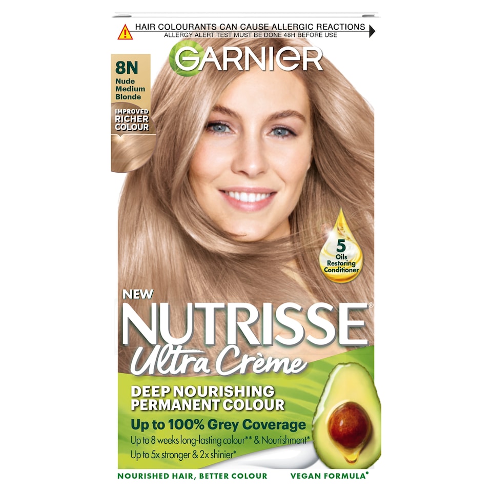 image 1 of Garnier Nutrisse Creme 8N Nude Medium Blonde