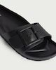 image 3 of F&F Buckle Detail Slip On Sandals in Black