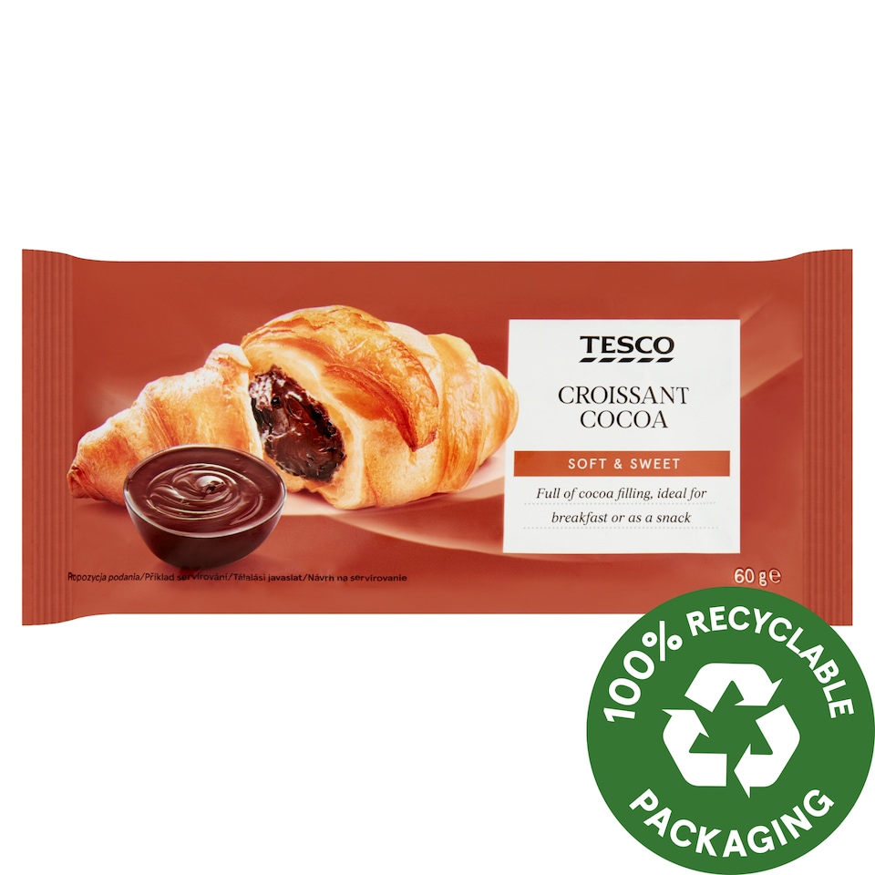 Tesco Croissant with Cocoa Filling 60 g