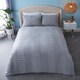 image 1 of Silentnight Silver Seersucker Duvet Set King