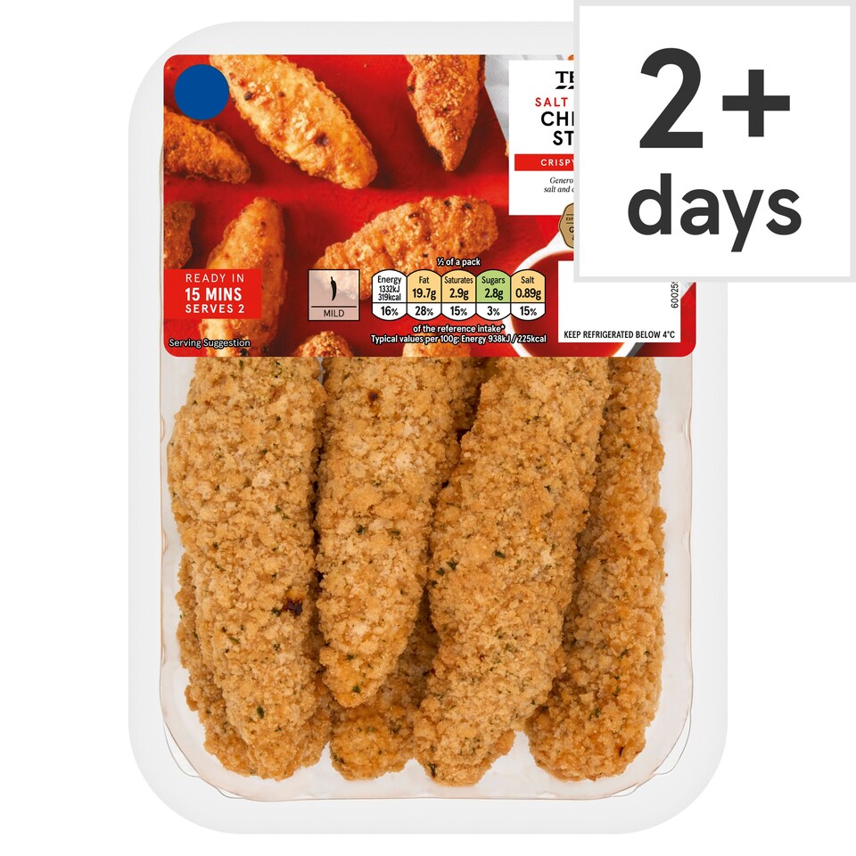 Tesco Salt & Chilli Chicken Strips 305g
