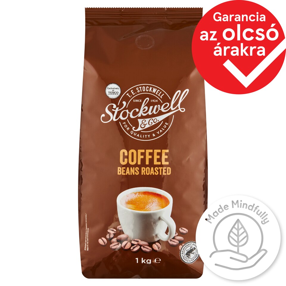 Stockwell & Co. pörkölt Robusta és Arabica kávészemek keveréke 1 kg