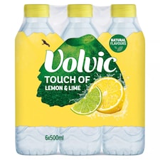 Volvic Touch Of Fruit Lemon And Lime 6 x 50cl