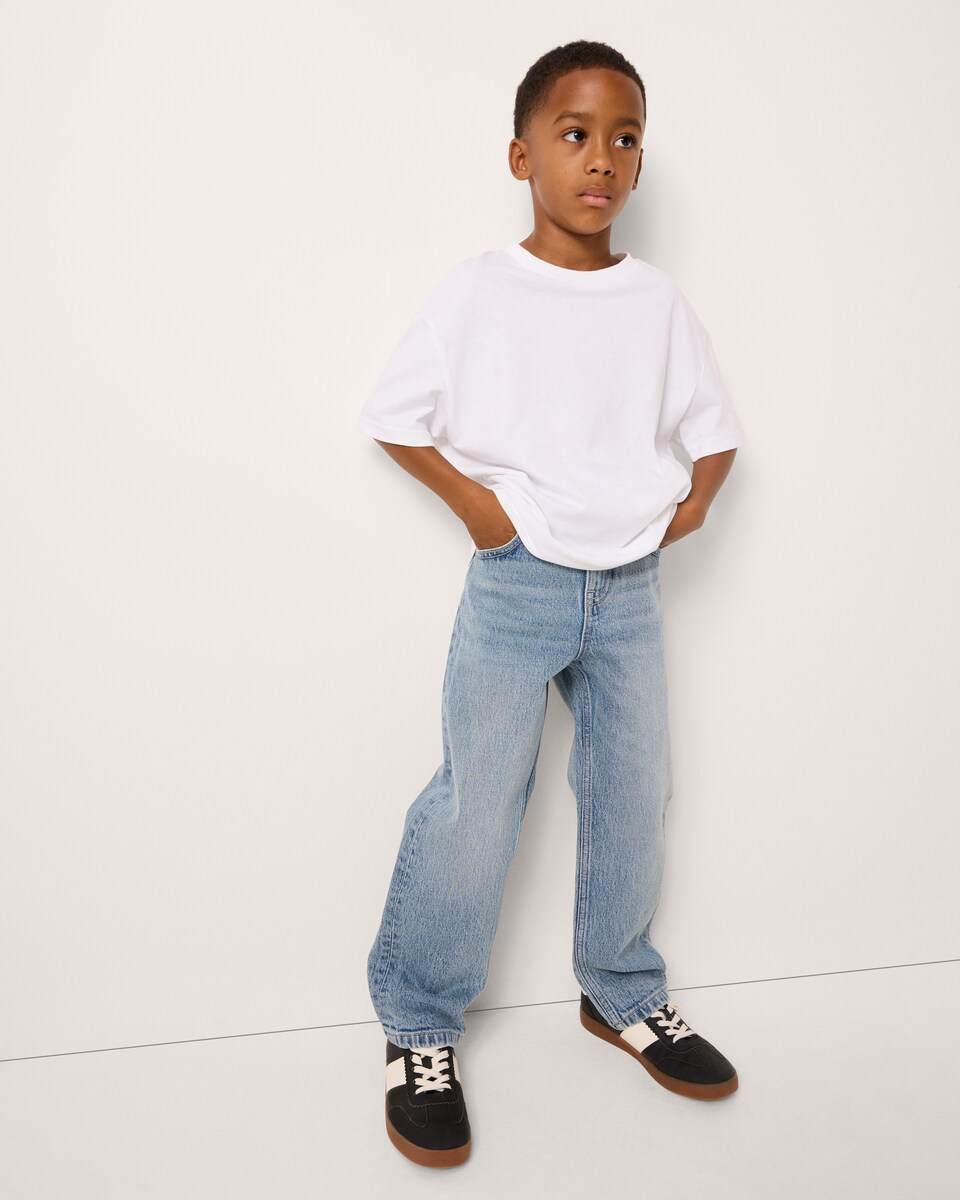 image 1 of F&F Boys Cotton Rich Jeans in Blue