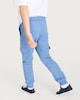 image 4 of F&F Boys Cotton Rich Cuffed Drawstring Cargo Joggers in Blue