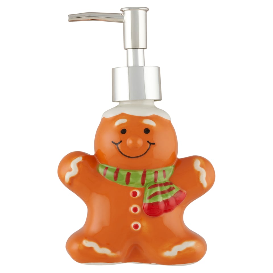 Gingerbread Christmas Ceramic Soap Dispenser 10 cm x 5,5 cm x 16,8 cm