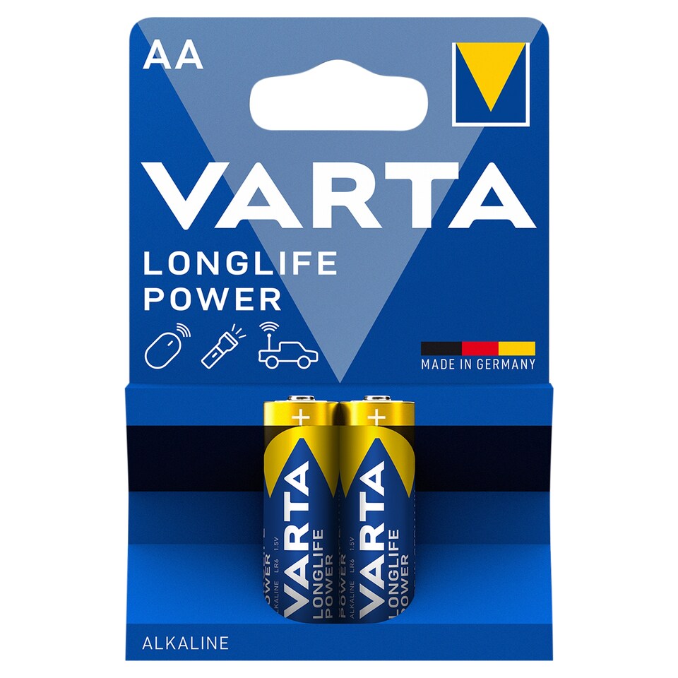 image 1 of Varta Longlife Power AA Alkaline Batteries 2 pcs