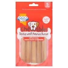 Good Boy Chewables Peanut Butter Sticks Dog Treats 5 Pack 100g