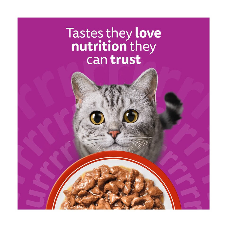 image 1 of Whiskas Adult Wet Cat Food Pouches Meaty Meals in Gravy 12x85g