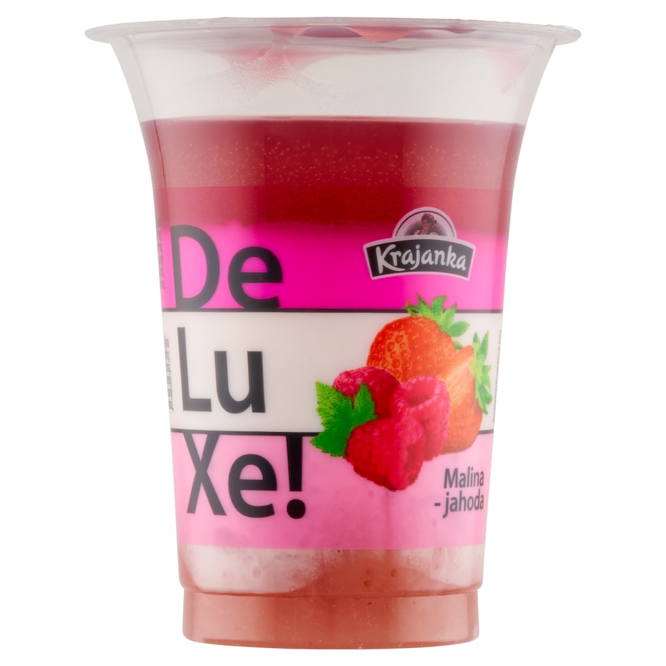 Krajanka DeLuXe! Jogurt smetanový malina-jahoda 150g