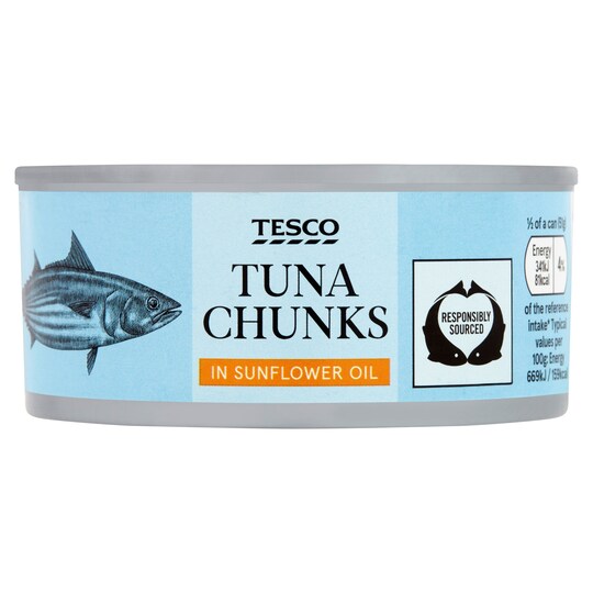 Tesco Tuna Chunks In Sunflower Oil 145G Tesco Groceries