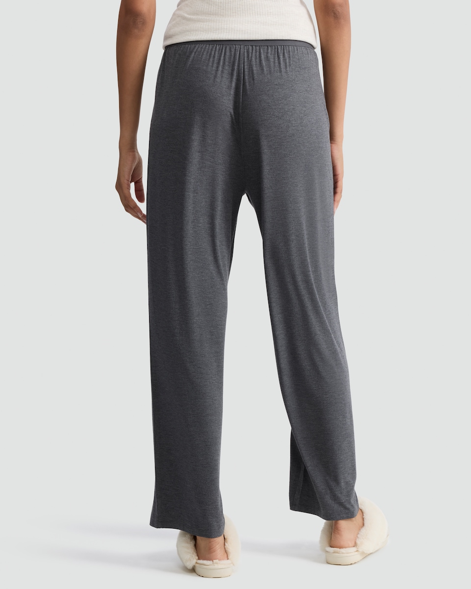 image 1 of F&F Modal Rich Wide Leg Pyjama Bottoms in Grey