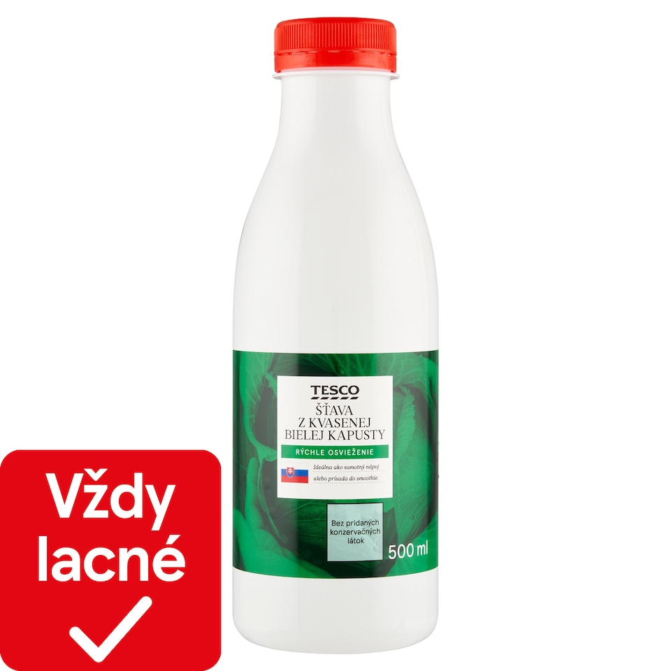 Tesco Šťava z kvasenej bielej kapusty 500 ml