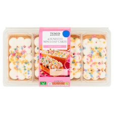 Tesco 4 Funfetti Mini Loaf Cakes